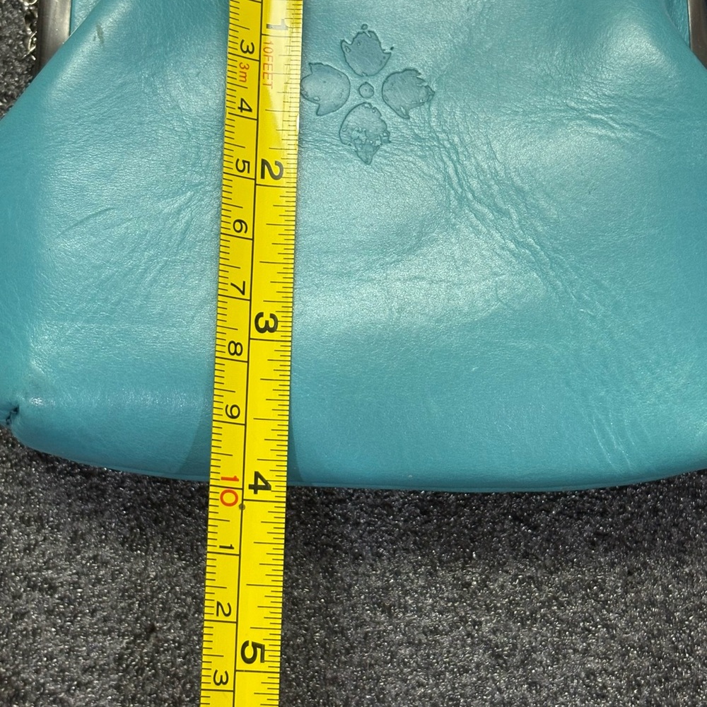 Patricia Nash Blue Leather Clutch Wristlet - Picture 5 of 6